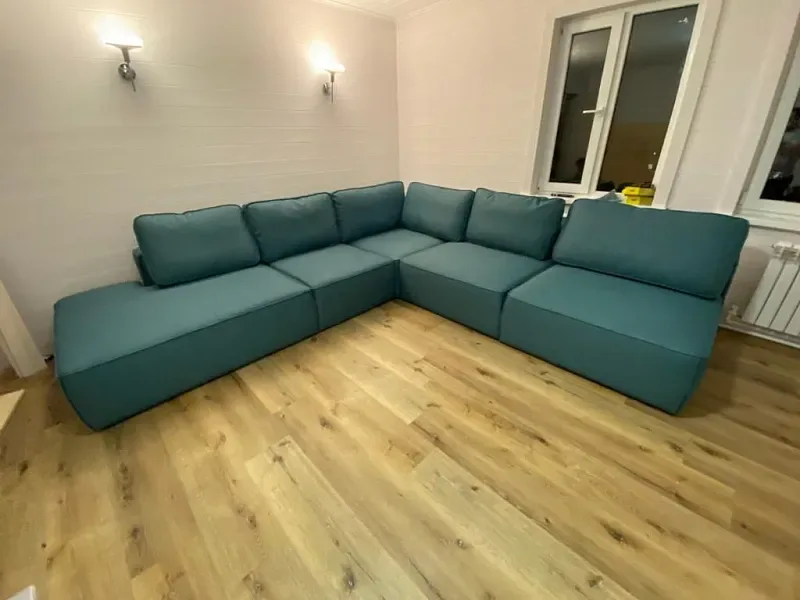Диван-кровать Норман угловой 252x165x62 см — интерьерное фото 17